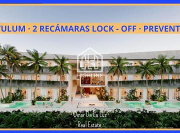 Departamento · 60m² · 2 Recámaras · 1 Estacionamiento · Oportunidad de Inversión! Departamento 2 Recámaras Lock Off. Tulum. Alberca, Gym, Lavandería.