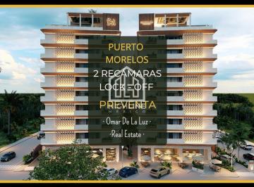 Departamento · 103m² · 2 Recámaras · 1 Estacionamiento · Preventa! Departamento de 2 Recámaras Lock - Off. Amenidades y Plaza Comericial. Puerto Morelos.