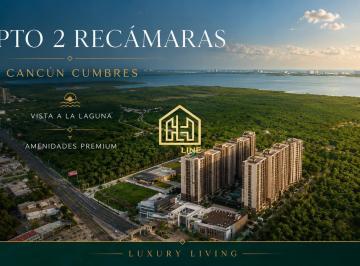 Departamento · 85m² · 2 Recámaras · 1 Estacionamiento · Departamento de 2 Recámaras con Balcón en Cancún. Cine, Alberca, Coworking. Sportbar. Preventa.