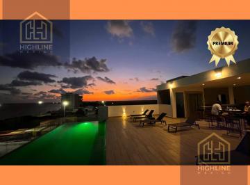 Departamento · 31m² · 1 Recámara · 1 Estacionamiento · Estudio con Balcón y Vista Al Mar. Puerto Morelos. Rooftop, Alberca, Restaurante.