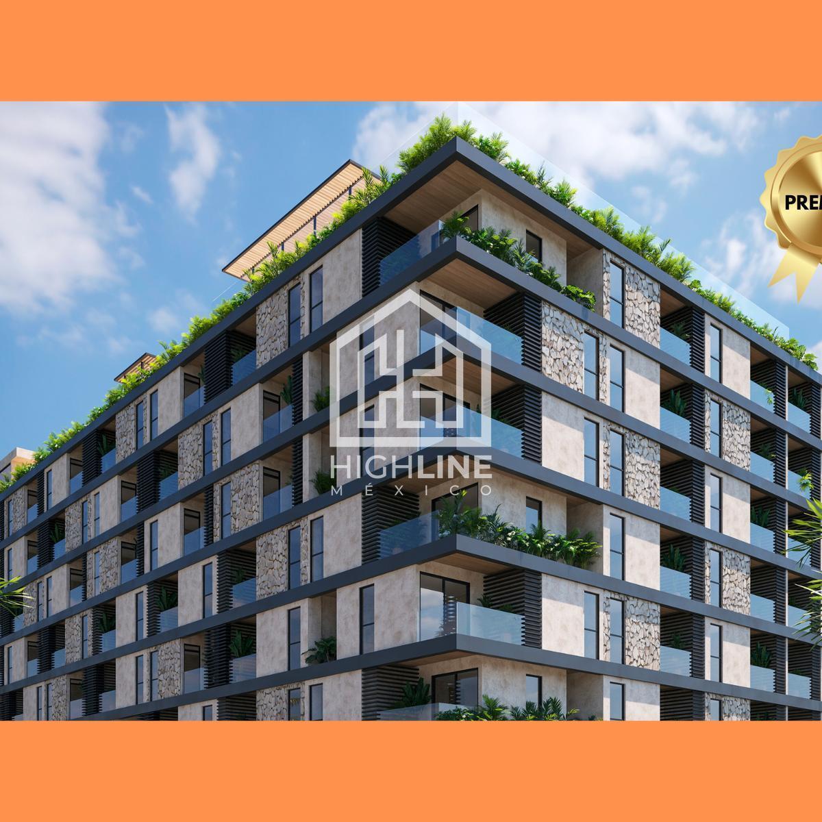 Estudio con Balcón y Vista Al Mar E Playa del Carmen. Rooftop, Cine, Gym, Jacuzzi, Alberca. Preventa.
