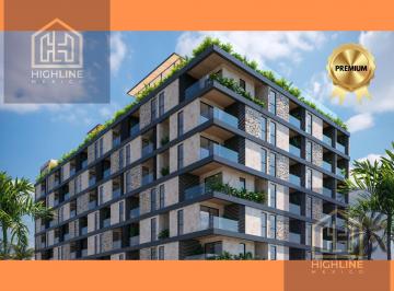 Departamento · 34m² · 1 Recámara · 1 Estacionamiento · Estudio con Balcón y Vista Al Mar E Playa del Carmen. Rooftop, Cine, Gym, Jacuzzi, Alberca. Preventa.