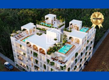 Departamento · 82m² · 2 Recámaras · 1 Estacionamiento · Departamento 2 Habitaciones y Balcón. Amueblado y Equipado en Tulum. Skybar, Jacuzzi. Preventa.