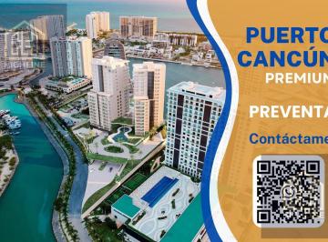 PREMIUM · Departamento de 3 Habitaciones con Terraza en Puerto Cancún. Vistas Al Mar. Padel, Alberca, Gym.