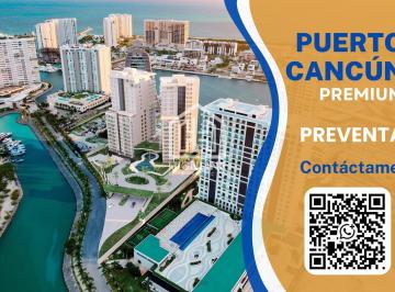 PREMIUM · Departamento de 3 Habitaciones con Terraza en Puerto Cancún. Vistas Al Mar. Padel, Alberca, Gym.