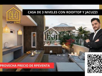 Casa · 167m² · 4 Recámaras · 2 Estacionamientos · Casa de 4 Habitaciones con Rooftop (Jacuzzi Opcional) Playa del Carmen. Aprovecha Precio Preventa.