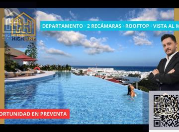 Departamento · 87m² · 2 Recámaras · 1 Estacionamiento · Departamento de 2 Recámaras. Rooftop con Vista Al Mar. Preventa. Playa del Carmen.