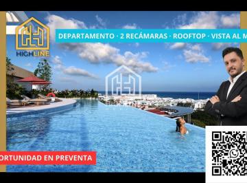 Departamento · 87m² · 2 Recámaras · 1 Estacionamiento · Departamento de 2 Recámaras. Rooftop con Vista Al Mar. Preventa. Playa del Carmen.