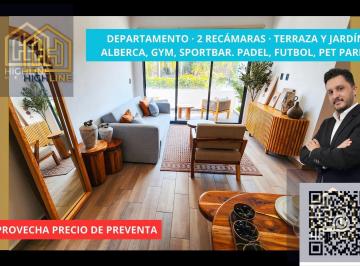 Departamento · 95m² · 2 Recámaras · 1 Estacionamiento · Oportunidad de Preventa. departamento de 3 Recámaras con Terraza. Cocina Equipada, A/a y Closets.