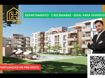 Departamento · 95m² · 2 Recámaras · 1 Estacionamiento · Oportunidad de Preventa. departamento de 3 Recámaras con Terraza. Cocina Equipada, A/a y Closets.
