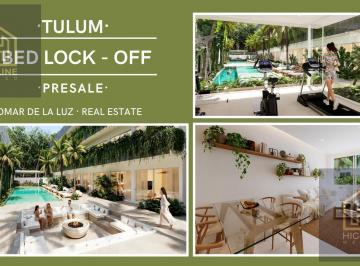 Departamento · 60m² · 2 Recámaras · 1 Estacionamiento · Oportunidad de Inversión en Tulum. Departamento 2 Recámaras "Lock Off" en Preventa