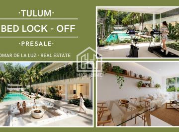 Departamento · 60m² · 2 Recámaras · 1 Estacionamiento · Oportunidad de Inversión en Tulum. Departamento 2 Recámaras "Lock Off" en Preventa