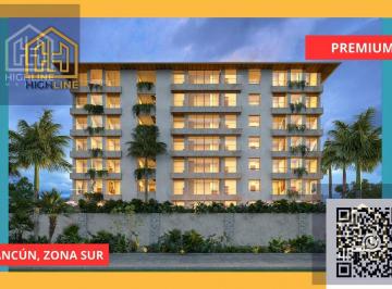 PREMIUM · Exclusivo Departamento de 3 Recámaras con Terraza en Zona Sur de Cancún. Jacuzzi, Bar, Gym. Preventa