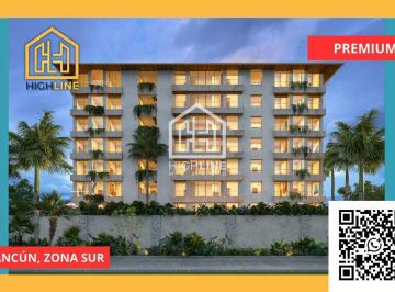 PREMIUM · Exclusivo Departamento de 3 Recámaras con Terraza en Zona Sur de Cancún. Jacuzzi, Bar, Gym. Preventa