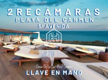 Departamento · 94m² · 2 Recámaras · 1 Estacionamiento · Departamento Equipado y Amueblado. 2 Recámaras. Sobre La Quinta Av. Rooftop con Vista Al Mar.