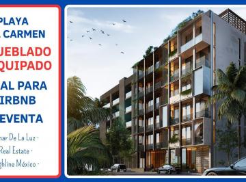 Departamento · 41m² · 1 Recámara · 1 Estacionamiento · Oportunidad! Estudio Amueblado y Equipado. Playa del Carmen. Rooftop, Alberca. Ideal Para Airbnb.