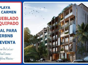Departamento · 41m² · 1 Recámara · 1 Estacionamiento · Oportunidad! Estudio Amueblado y Equipado. Playa del Carmen. Rooftop, Alberca. Ideal Para Airbnb.