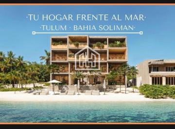 Departamento · 171m² · 3 Recámaras · 2 Estacionamientos · Departamento de Lujo Frente Al Mar, en Zona Premium de Tulum, Bahía Soliman. Preventa.
