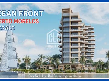 Departamento · 124m² · 2 Recámaras · 1 Estacionamiento · Departamento en Venta. Amueblado y Equipado. Alberca Privada, Balcón, Vista Al Mar. Puerto Morelos.