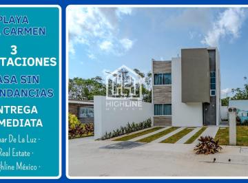 Casa · 111m² · 3 Recámaras · 2 Estacionamientos · Casa de 3 Recámaras y Terraza en Playa del Carmen. Alberca, Casa Clyb, Gym. Entrega Inmediata