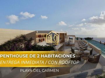 Departamento · 114ha · 2 Recámaras · 1 Estacionamiento · Penthouse en Venta de 2 Habitaciones en Playa del Carmen a m de La Playa | Alberca y Spa