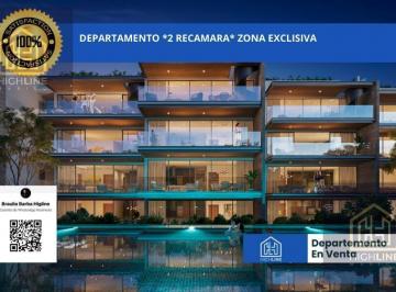 Departamento · 90m² · 2 Recámaras · 1 Estacionamiento · Departamento Residencia de Lujo en Playacar con Amenidades Tipo Club Excelente Zona
