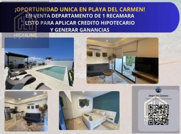 Departamento · 52m² · 1 Recámara · 1 Estacionamiento · En Venta Departamento Ubicado en Playa del Carmen a 3 Minutos del Mar