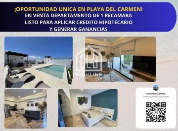 Departamento · 52m² · 1 Recámara · 1 Estacionamiento · En Venta Departamento Ubicado en Playa del Carmen a 3 Minutos del Mar