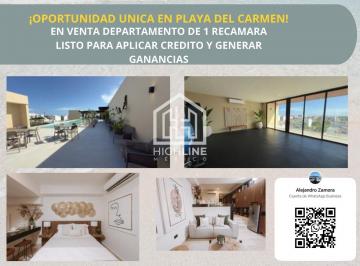Departamento · 38m² · 1 Recámara · 1 Estacionamiento · Departamento en Venta Ubicado en Playa del Carmen a 3 Minutos del Mar