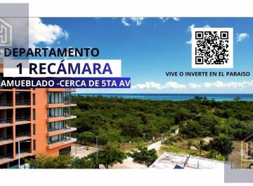 Departamento · 57m² · 1 Recámara · 1 Estacionamiento · Departamento en Venta Playa del Carmen 1 Recámara Cerca de 5ta Av Amueblado Entrega Inmediata