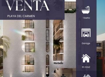 Departamento · 61m² · 1 Recámara · 1 Estacionamiento · Departamento a La Venta en Playa del Carmen de 1 Habitacion