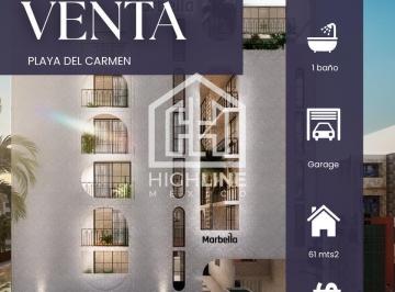 Departamento · 61m² · 1 Recámara · 1 Estacionamiento · Departamento a La Venta en Playa del Carmen de 1 Habitacion