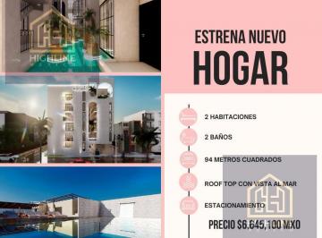 Departamento · 94m² · 2 Recámaras · 1 Estacionamiento · Departamento de 2 Habitaciones en El Centro de Playa del Carmen