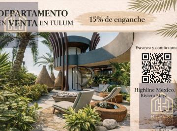 Departamento · 91m² · 2 Recámaras · Depa en Tulum I Rentabilidad I Area Comercial I Plusvalía I 2 Recámaras