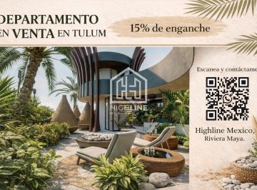 Departamento · 91m² · 2 Recámaras · Depa en Tulum I Rentabilidad I Area Comercial I Plusvalía I 2 Recámaras