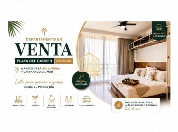Departamento · 45m² · 1 Recámara · Studio en Venta Playa del Carmen Cerca de La Playa Llave en Mano