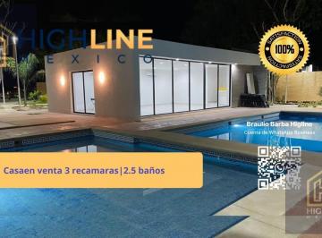 Casa · 112m² · 3 Recámaras · 2 Estacionamientos · Casa en Playa del Carmen 3 Recámaras con Casa Club | Casa Club con Área de Grill y Pool Bar Gimnasio