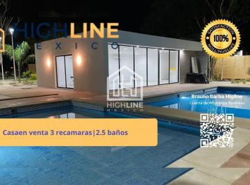 Casa · 112m² · 3 Recámaras · 2 Estacionamientos · Casa en Playa del Carmen 3 Recámaras con Casa Club | Casa Club con Área de Grill y Pool Bar Gimnasio