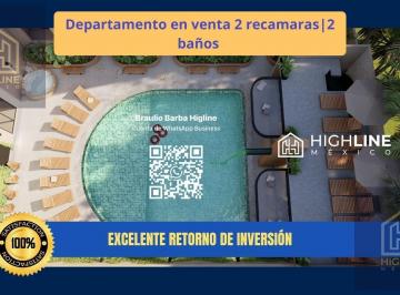 Departamento · 99m² · 2 Recámaras · 1 Estacionamiento · Departamento en Playa del Carmen Para Rentas Vacacionales Excelente Retorno de Inversión