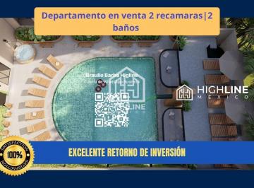 Departamento · 99m² · 2 Recámaras · 1 Estacionamiento · Departamento en Playa del Carmen Para Rentas Vacacionales Excelente Retorno de Inversión