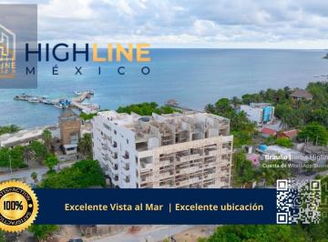 Departamento · 42m² · 1 Recámara · 1 Estacionamiento · Oportunidad Departamento en Mahahual | Vistas Al Caribe y Terrazas con Alberca Privada