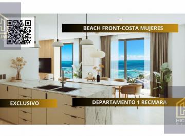 Departamento · 67m² · 1 Recámara · 1 Estacionamiento · Departamento en Venta Costa Mujeres Frente Al Mar 1 Recámara con Acceso a Playa