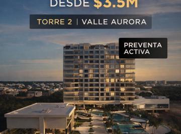 Departamento · 87m² · 2 Recámaras · 1 Estacionamiento · Preventa Cancún: 2 Rec Desde $3.5 m | Torre 2 Valle Aurora
