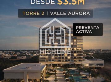 Departamento · 87m² · 2 Recámaras · 1 Estacionamiento · Preventa Cancún: 2 Rec Desde $3.5 m | Torre 2 Valle Aurora
