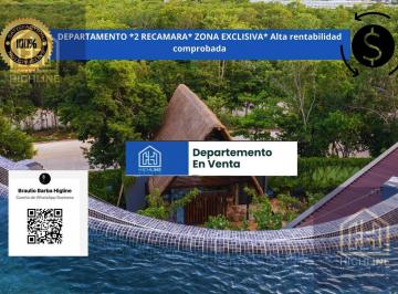 Departamento · 82m² · 2 Recámaras · 1 Estacionamiento · Departamento en Tulum Penthouse con Sky Bar, en Aldea Zamá | Alta Rentabilidad Comprobada