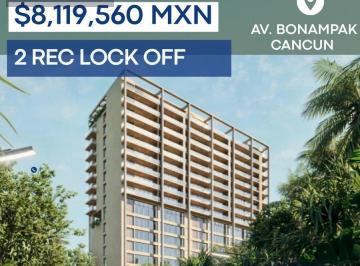 Departamento · 107m² · 2 Recámaras · 2 Estacionamientos · Preventa Condos I Roi I Av Bonampak Cancún I Shopping Zone I Rooftop 360 I Vista a La Laguna
