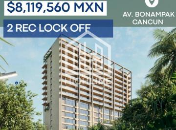 Departamento · 107m² · 2 Recámaras · 2 Estacionamientos · Preventa Condos I Roi I Av Bonampak Cancún I Shopping Zone I Rooftop 360 I Vista a La Laguna
