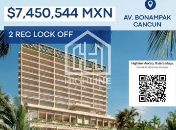 Departamento · 124m² · 2 Recámaras · Condos I 2 Rec I Rentabilidad y Plusvalia I Rooftop 360 I Av Bonampak Cancun I Vista Atardecer