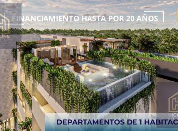 Departamento · 56m² · 1 Recámara · 1 Estacionamiento · Departamento de 1 Habitacion en Tulum con Financiamiento Directo Hasta por 20 Años