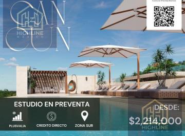 Departamento · 57m² · 1 Recámara · 1 Estacionamiento · Estudio en Preventa I Cancun I 1recamara I Alberca Infinity I Credito Directo I Zona Sur